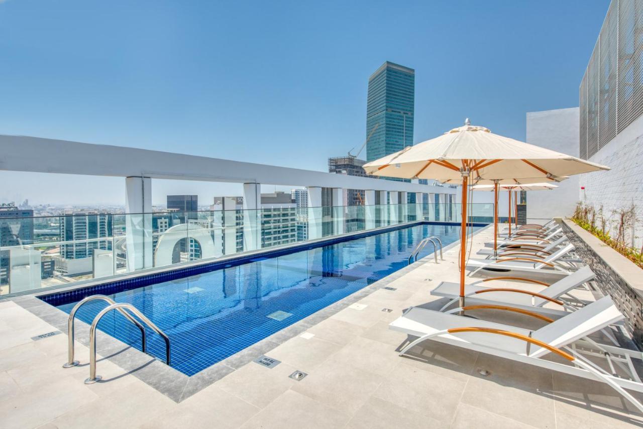 Апартаменты Sol Living - Sol Avenue Дубай Экстерьер фото